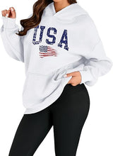 USA Oversized Hoodie – Patriotic American Flag Sweatshirt